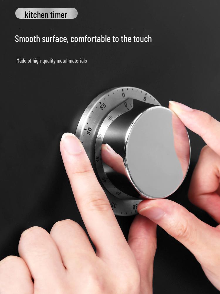 Stainless Steel UFO Kitchen Timer with Magnetic Alarm for Baking and Time Management