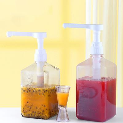 1600 ml Dávkovač kávového sirupu Multifunkčná fľaša na medovú omáčku kečup s pumpičkou