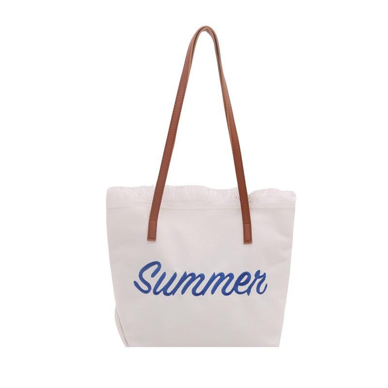 Summer New Casual Large-capacity Burr Bag Beach Bag Women's Shoulder Casual Simple Tote Big Bag