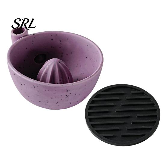 Multifunktionale Schüssel für Lebensmittelzubereitung Berry Swirl mit Abtropfvorrichtung und Silikonpad, Keramik Retro Ofen Leicht zu reinigen Spülmaschinenfest Gebrannter Sieb, Kompaktes Sieb