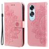 For Oppo A60 4G Case Floral Pattern PU Leather Wallet Stand Phone Cover