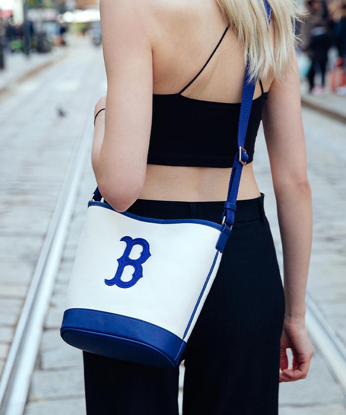 Mlb Basic Big Logo Canvas Bucket Bag Bos (Cream)