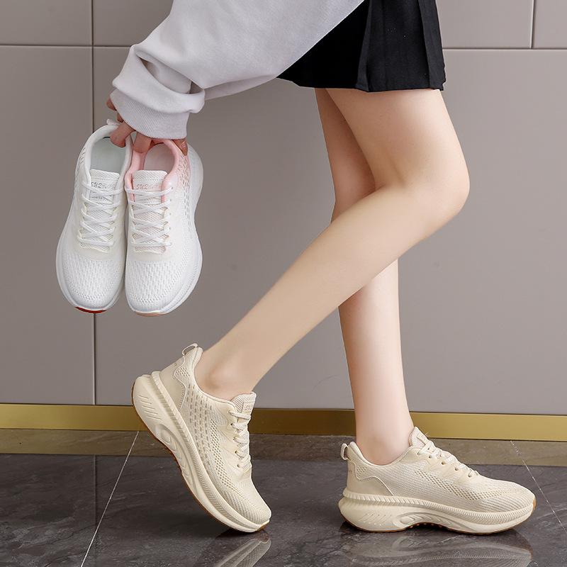 ins Korean version of flying woven shoes spring new student sports shoes breathable fitness running casual street shot K2512