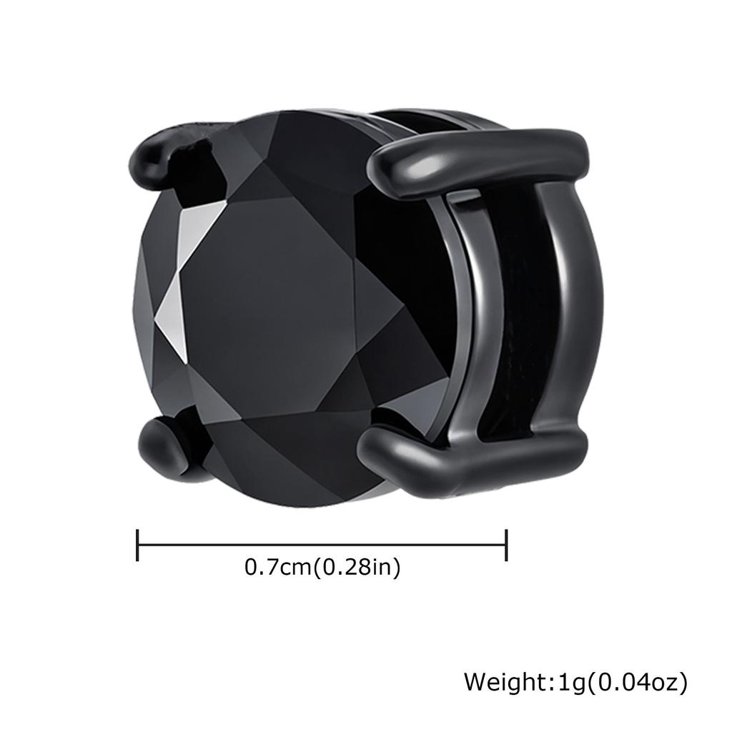 Hiphop Magnetic Ear Clip for Men Women,Crystal Zircon Metal Ear Clip,Non Perforated Ear Jewelry Gift