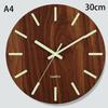 Round Luminous Wall Clock Glow In Dark Wooden Silent NonTicking Modern Style for Bedroom Decor