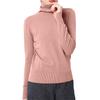 Women's Casual And Fashionable Knitted Pile Collar Solid Color Long Sleeved Top