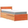 Cadre de lit avec matelas - Maison Exclusive - Bois massif pin - Tiroirs intégrés - 100 x 200 cm