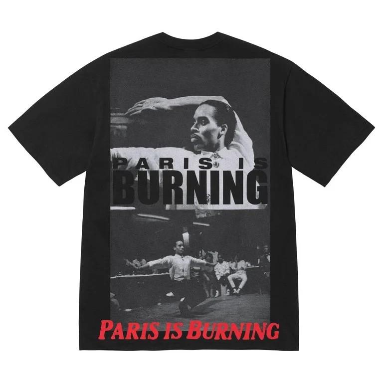 Supreme Paris is Burning Tee Black L
