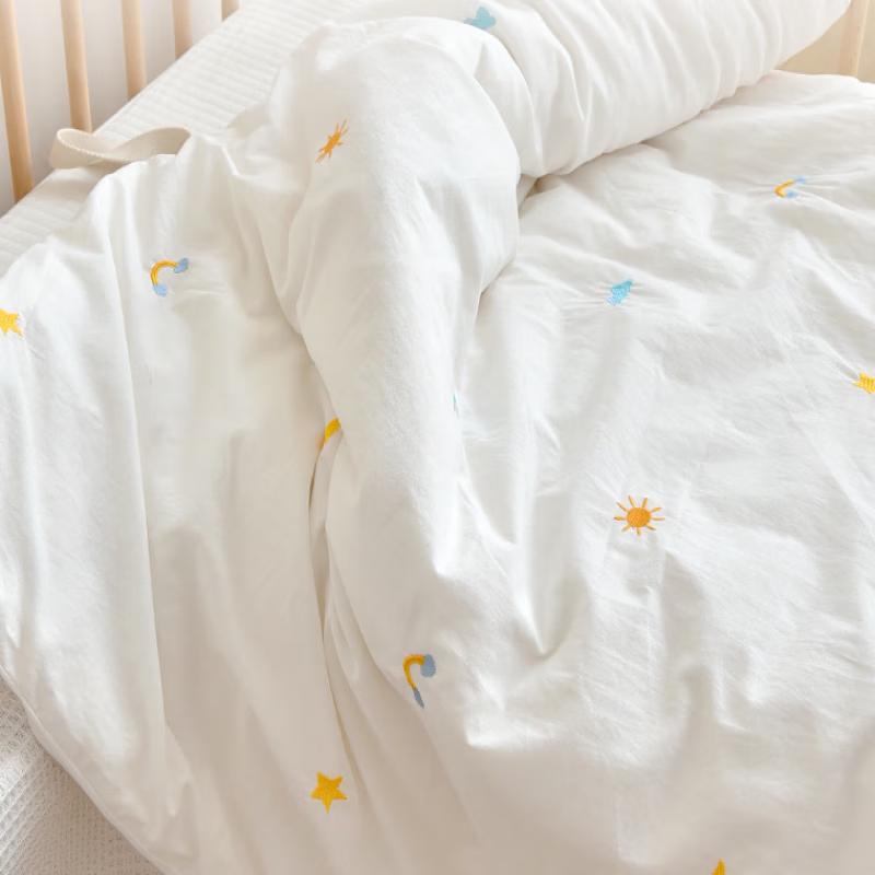 Rainbow Embroidered Extra-Thick Baby Cotton Quilt