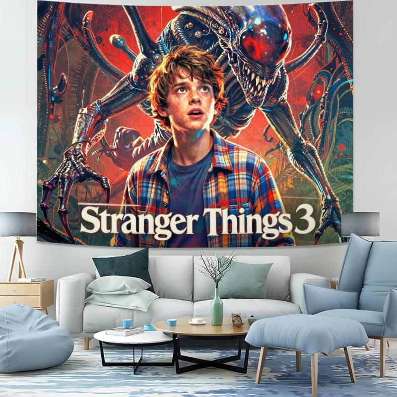 S-Stranger T-Things Sci-Fi Horror Tapestry Wall Hanging Banner Background Backdrops Living Room Cloth Bedroom Party Decor Gift