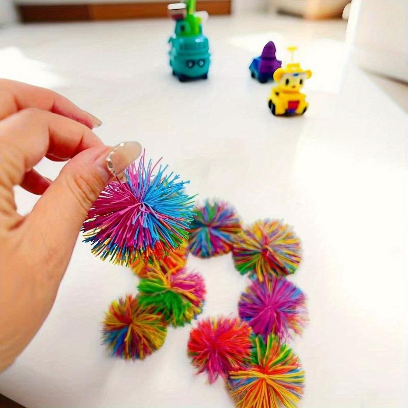 Regenbogen Silikon Pompon Ball Kinder Sensorisches Spielzeug