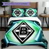 3pcs Duvet Cover Set (1*Duvet Cover + 2*Pillowcase, Without Core), Borussia Monchengladbach Print Bedding Set, Bedroom Decor, All‑Season, Birthday Gif