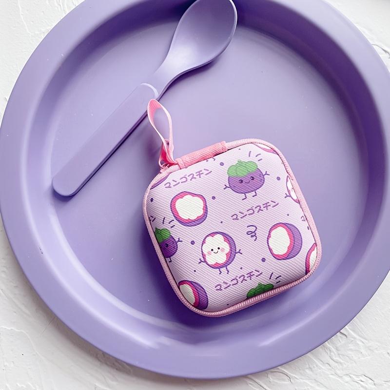 

Cartoon Mini Zipper Hard Headphone Holder Case Earphone Storage Bag Portable Earbuds Pouch Box Protective USB Cable Organizer