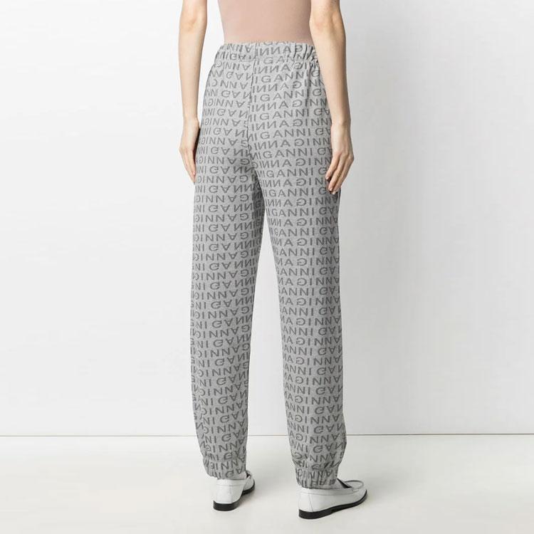 Ganni Ss21 Logo Jacquard Sports Trousers Women bottoms T2684-921