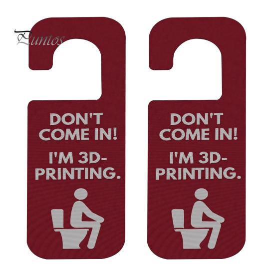 Humorous Office Privacy Indicator Funny 3D Printed Door Hanger Sign for Workshop And Office, Don't Come in I'm Printing, Durable Plastic Technology