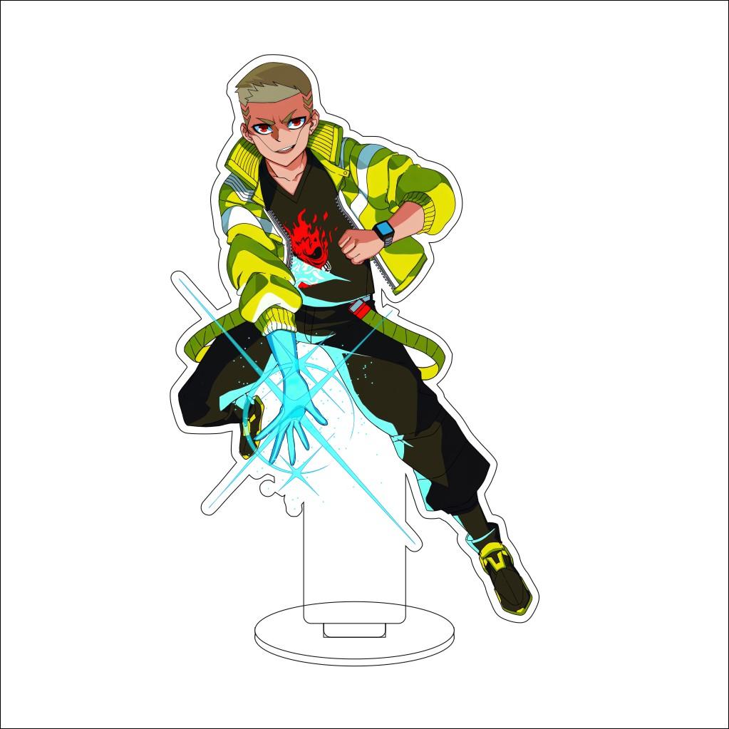 16CM Anime Cyberpunk Cosplay Acryl-Ständer Ornamente David Martinez Rebecca Figur Ständer Halloween Geschenke