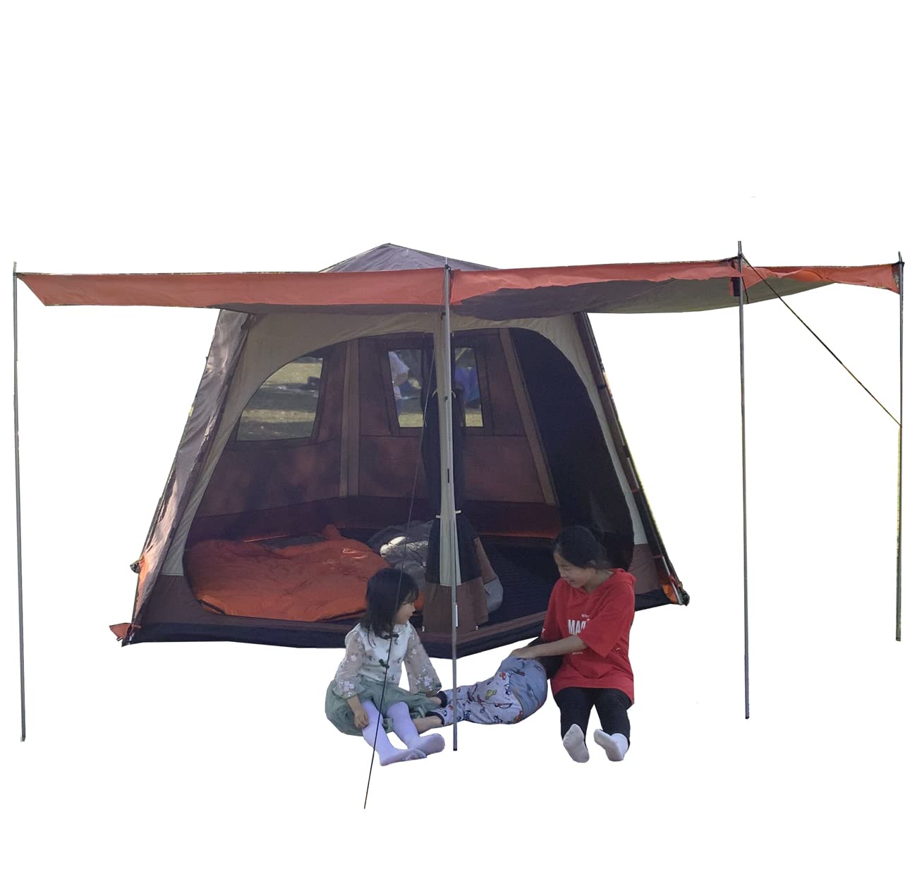 

Fengzel Outdoor 2022 Легко устанавливаемая Семейная Шестигранная Палатка из Полностью Алюминиевого Каркаса с Навесом Палатка-автомат, Установка/Сборка, 5-7 человек, Закрытая, Двухслойная,