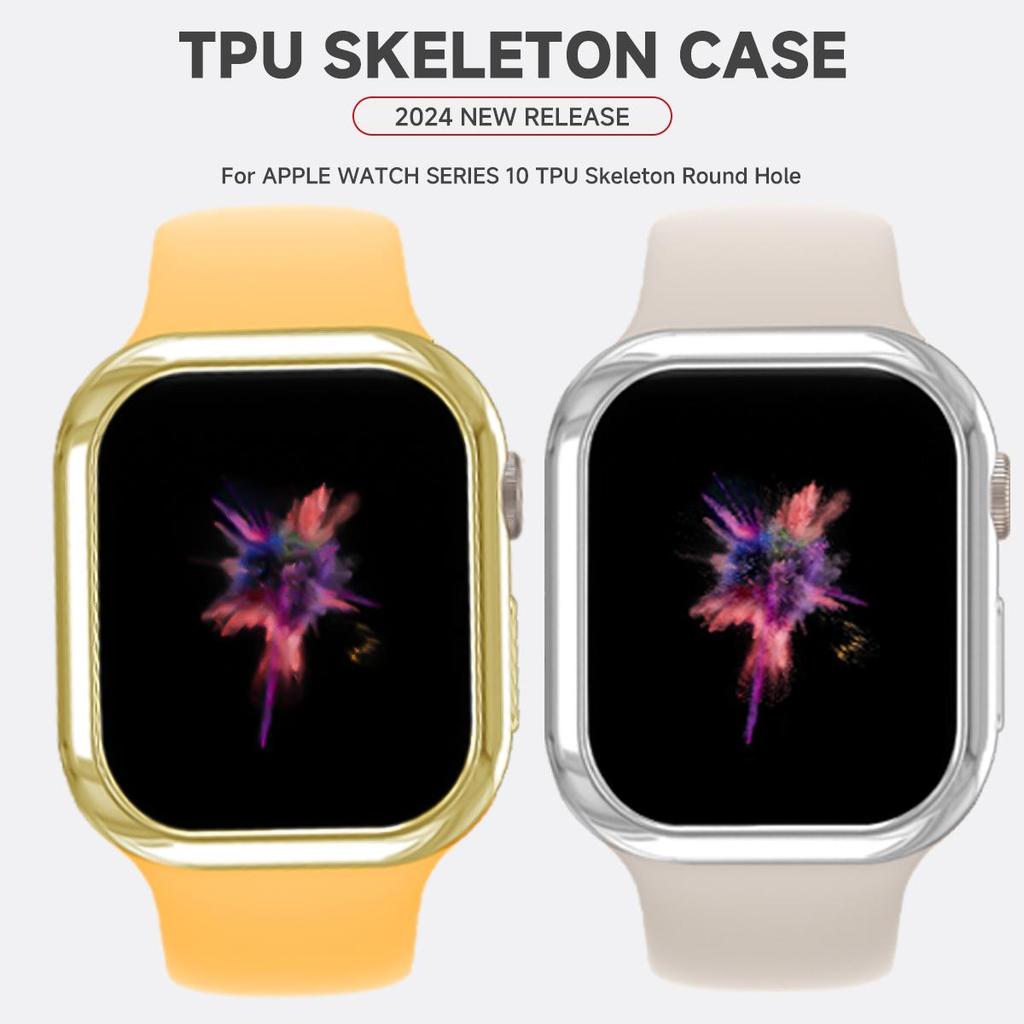 TPU Hollow Case for Apple Watch 42mm 46mm 44mm 45mm 40 41mm Soft Bumper Shell for iWatch Series 10 9 8 7 6 5 4 Cover Protective