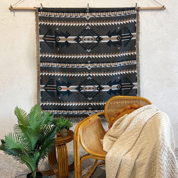 Boho Throw Blanket Hippie Living Room Decor Wall Tapestry Outdoor Picnic Camping Rug Mattress Beach Towel
