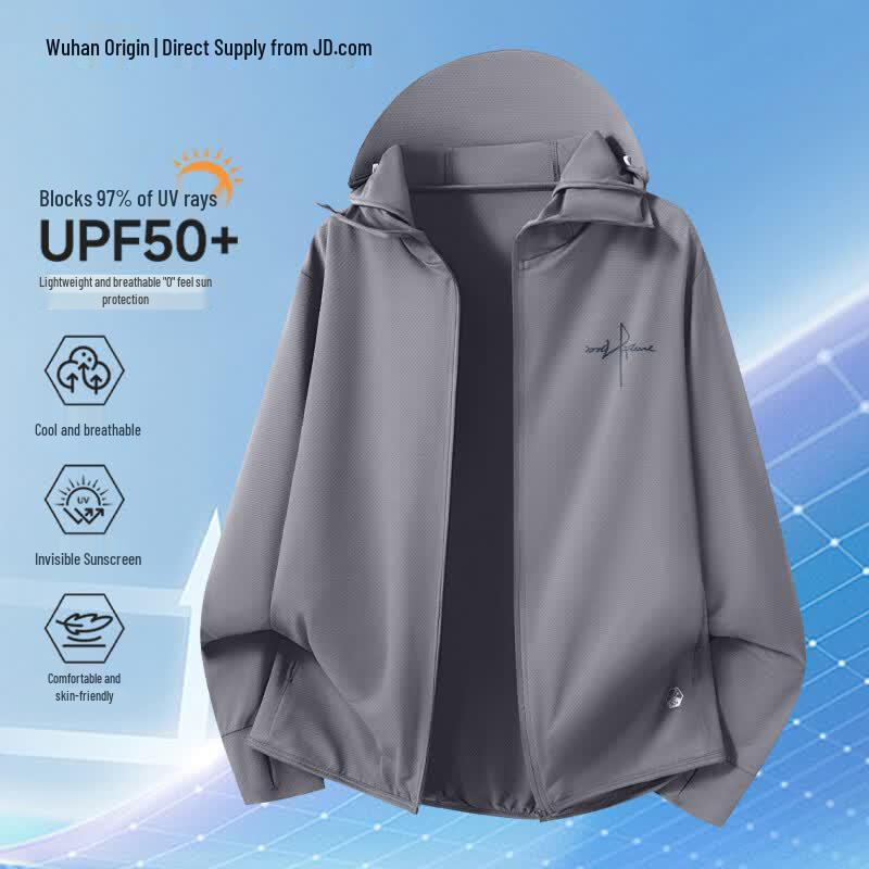 CHUJI Men s Detachable Brim Sun Protection Hoodie 2XL