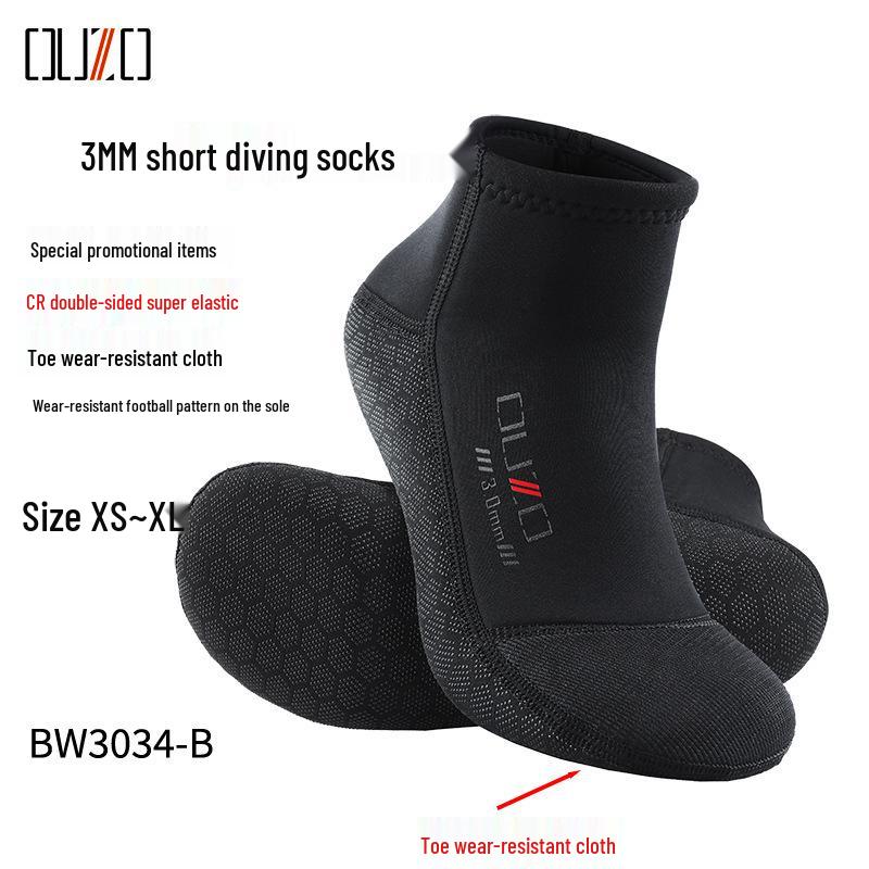 Men's 3MM Diving Socks - Warm, Non-Slip, Waterproof Snorkeling & Swimming Socks for Deep Diving and Beach Use