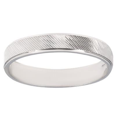 Silver (rhodium) 'Lien d'Amour' Silver Wedding Ring - 5 Mm