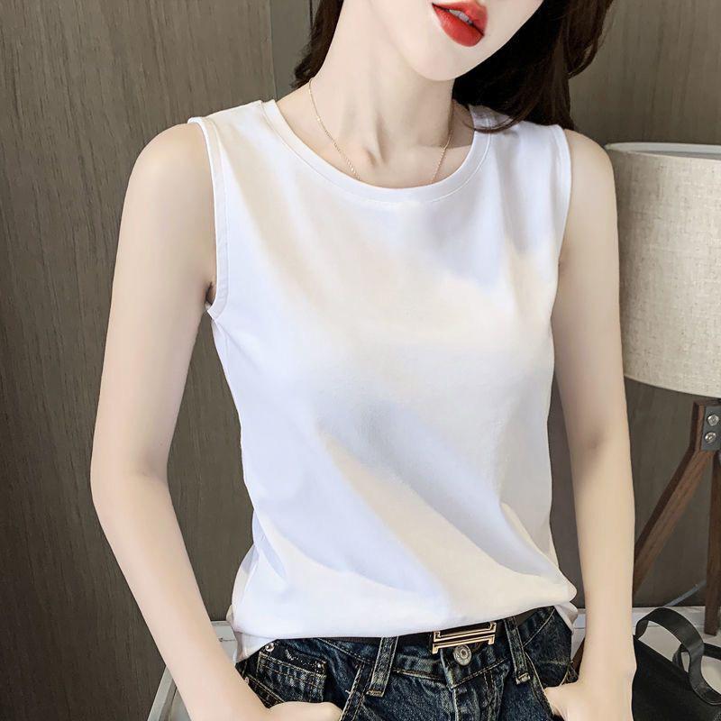 Women's Sleeveless Slim Fit Top Casual Solid Spaghetti Strap Cami Tank Top