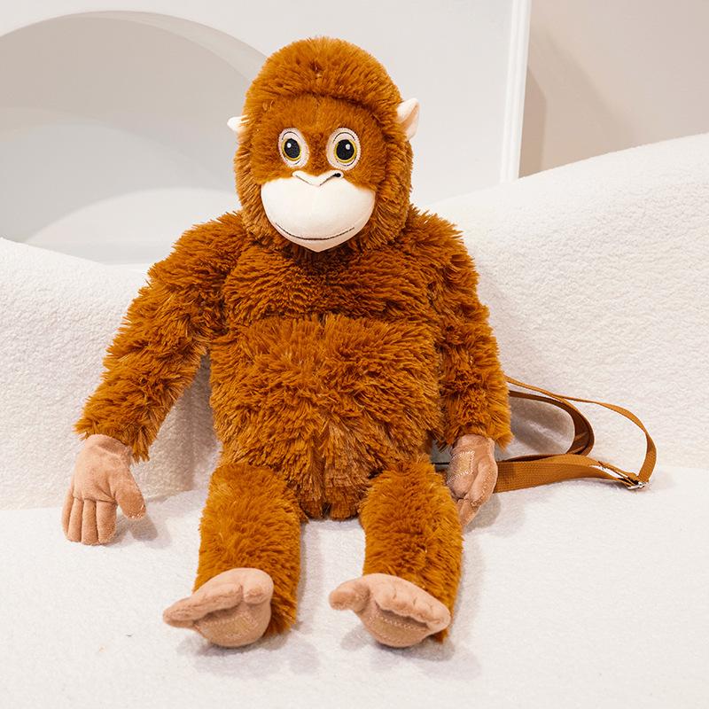 66CM Cartoon Gorilla Plüschtier Schimpansen Affe Weiche Stoffpuppe Rucksack Autotasche Raumdeko Kinderspielzeug Weihnachtsgeschenk