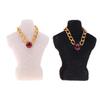 Realistic Miniature Doll House Jewelry Stand Model With Flocking Finish and Necklace for 1/24 Antique Cabinet Decors