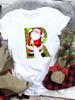 Lovely Merry Christmas Funny Trend T Shirt Women Short-Sleeved Print Tee Shirt Female Trend Clothing Women Casual Graphic Tee