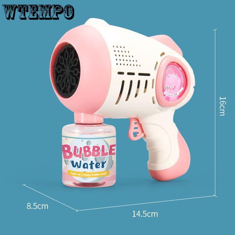 8-Loch-Blasenmaschine mit Lichtern, Seifenblasenpistole, Sommerspielzeug, Geschenk für Jungen und Mädchen, Kinder, Erwachsene, Geburtstag, Hochzeit, Party, drinnen und draußen, Spielaktivitäten