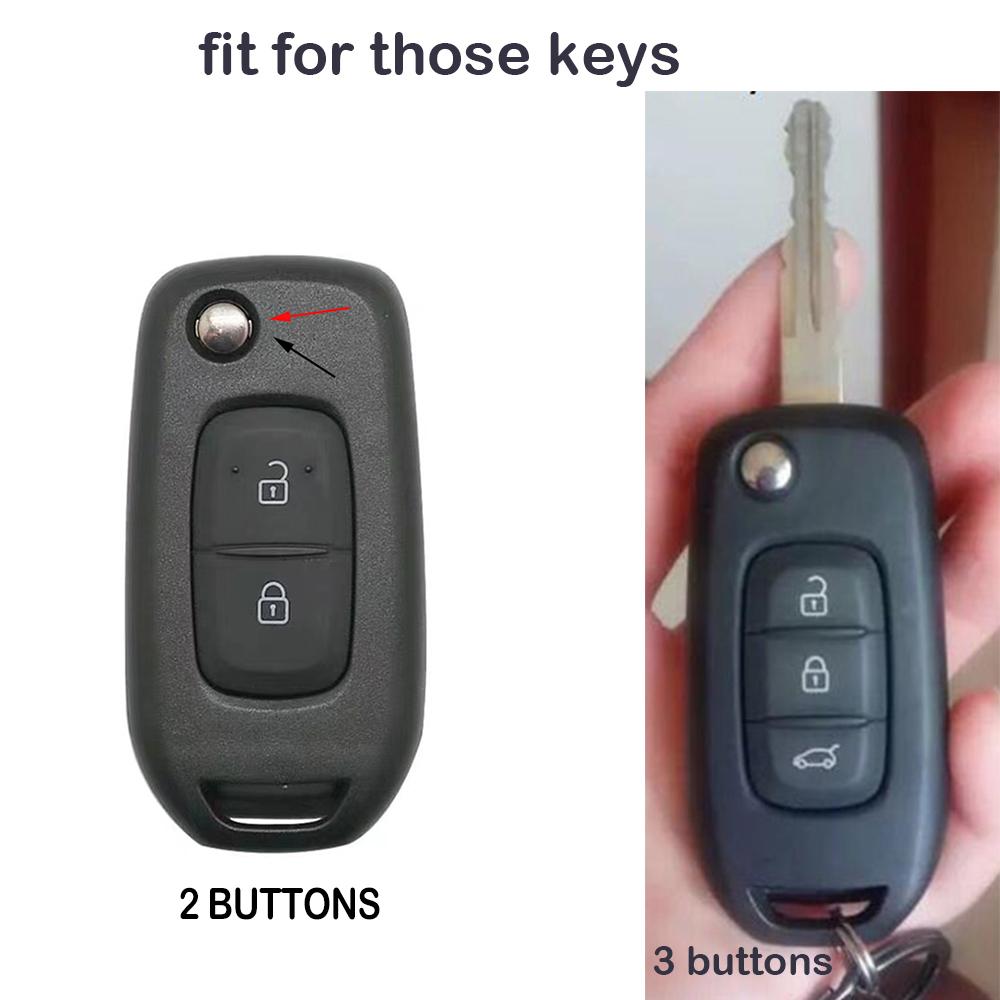 Silicone Key Cover For Renault Logan 2 Stepway Sandero Clio 5 Arkana Captur Kadjar Kwid Remote Flip Folding Key Case