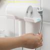1pc Bathroom Wall Mounted Hair Dryer Holder Shower Storage Rack Self adhesive Plastic Household Washroom Organization Shelves
