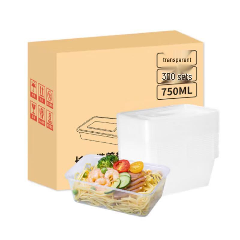 Disposable Rectangular Plastic Lunch Boxes with Lids