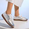 Fashion Silver Vulcanized Sneakers Women Soft Sole Casual Sports Shoes Woman 2026 Spring Autumn Lightweight Non Slip Flat Shoes