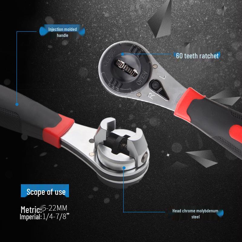 Uniwersalny Regulowany Wielofunkcyjny Zestaw Kluczy Grzechotkowych