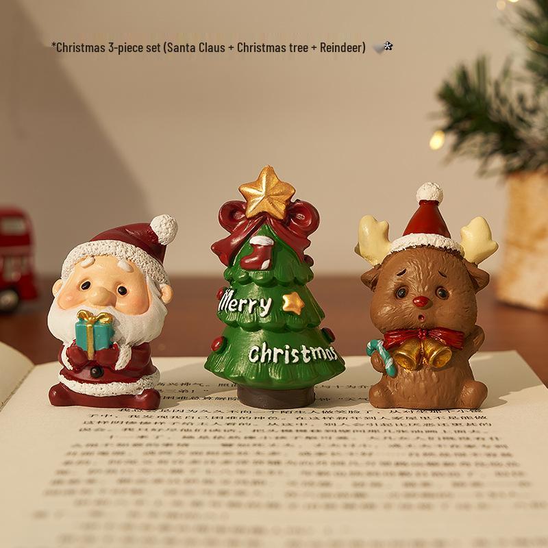 Santa Claus Christmas Gift Box: Tabletop Ornaments & Small Toys for Kids
