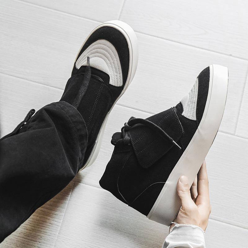 New high street niche hip-hop design men's shoes Guochao high-top sports and leisure board shoes X156