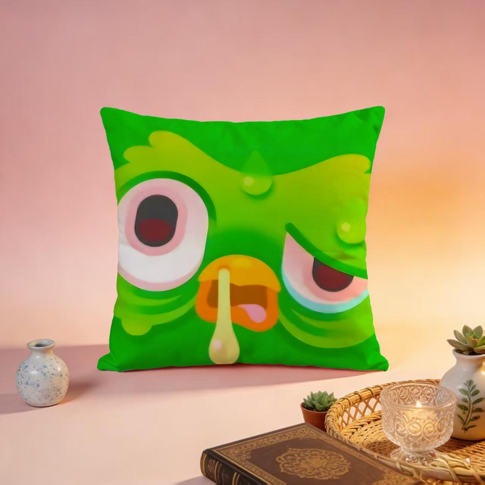 Popular DDuolingoed Cushion Cover Premium SkinFriendly Pillow Case MultiPurpose for Home Office Travel
