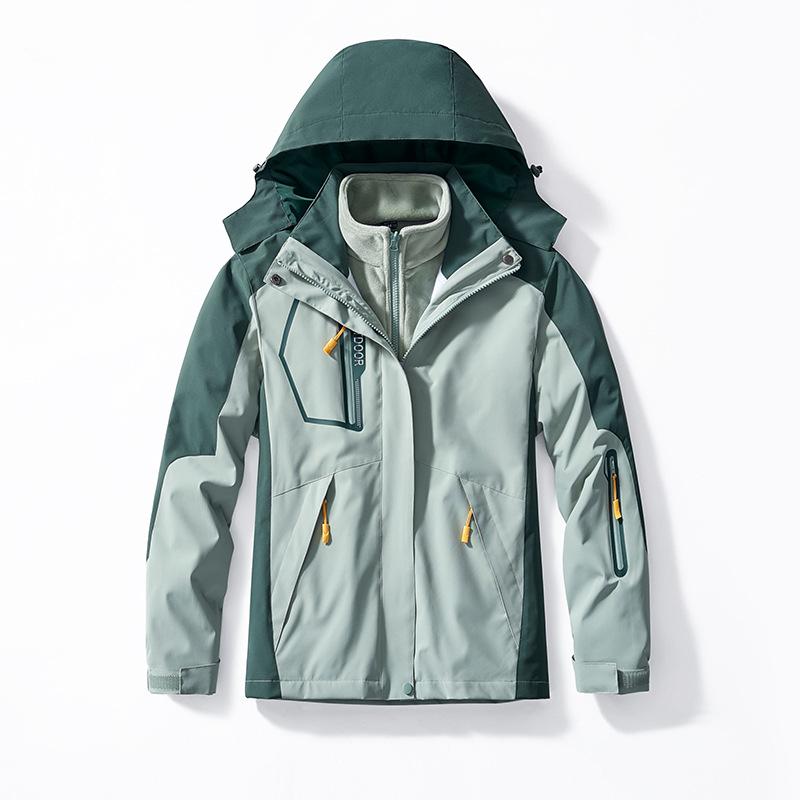 

Windproof and Water-Resistant Jacket Winter Outdoor Use Jacket Ladies s Two-piece Set Three-in-one Mountaineering Jacket High Quality L
