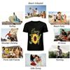 Wähle Freude Sonnenblumen-Print Lässiges Alltags-T-Shirt mit Rundhalsausschnitt Reines Baumwoll-T-Shirt