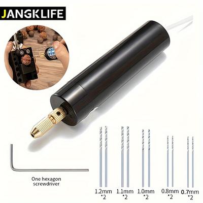 Portable Mini Drill - Handheld, USB Powered, Suitable for Jewelry Making and DIY Crafting, with Accessories