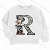 Children MINISO Minnie Hoodie Letter A B C D Kid Casual Clothes O-neck Pullover Little Baby Kawaii Cartoons Boy Girl Sweatshirts
