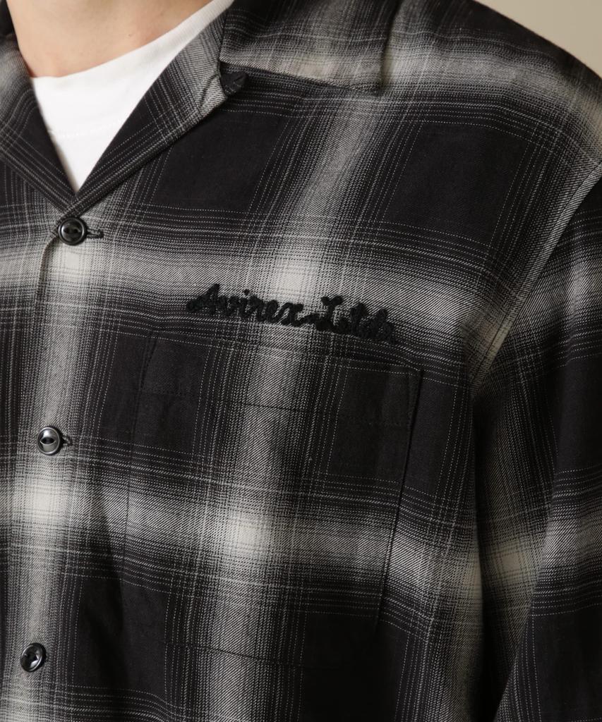 Avirex Long Sleeve Cotton Linen Ombre Size Light Size Size Men's Shirt, XL, Gray, 023, 783-3120014, L/S/C/L, A/DINER.