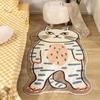 Cute Cartoon Cat Shaped Rug Soft Fluffy Non-slip Washable Bedroom Bedside Floor Mat Funny Animal Home Decor Carpet