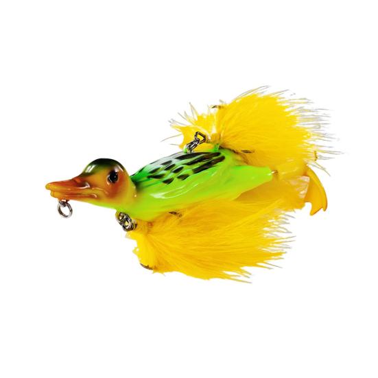 10.5CM/28G Harter Enten-Angelköder mit Federhaken Bewegliche Füße Bionischer Kunstköder Süßwasser Salzwasser Angelzubehör