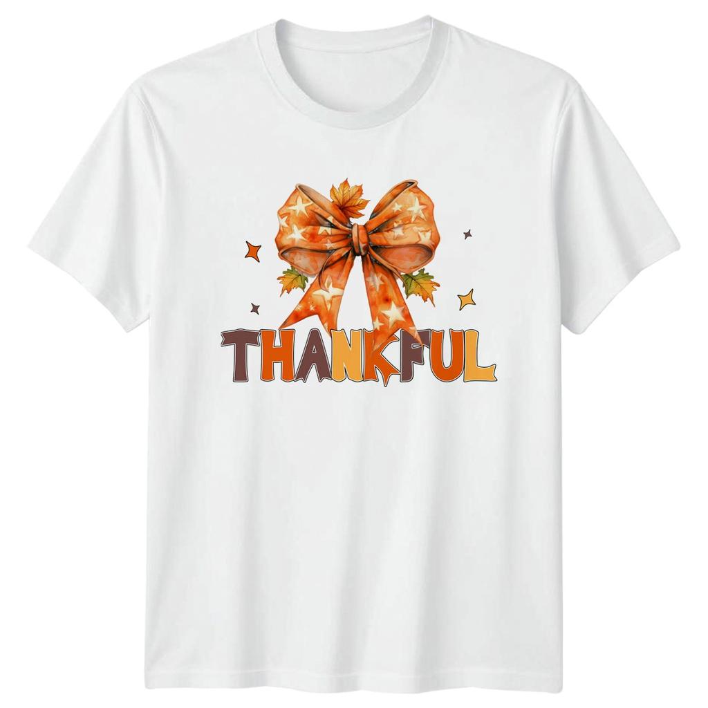Thankful Unisexs TShirt Retro Autumn Fall Thanksgiving Gift For Her