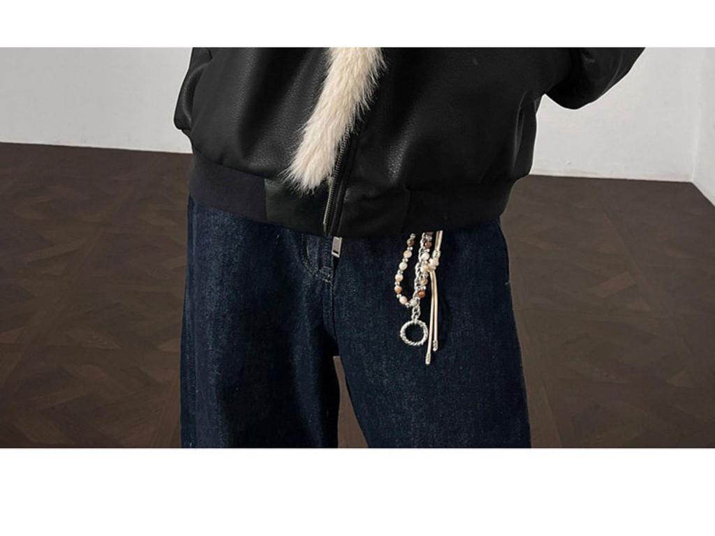 Men's Winter Thickened PU Leather Cotton Jacket with Fur and Stand Collar