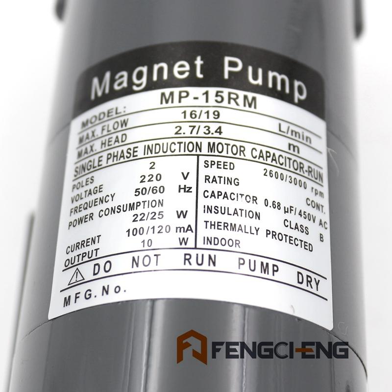 Stainless Steel Head Magnetic Drive Pump 25 Watt MP-15RM Homebrew Beer and Wine Pump High Temperature Resisting 140C