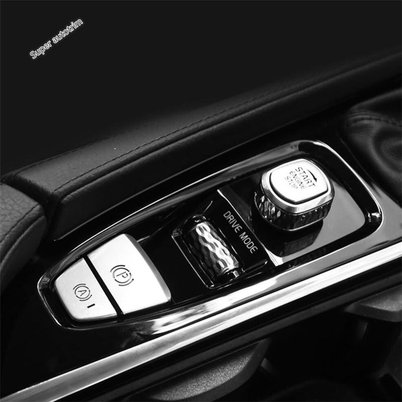 Car Engine Start Stop Push Button Hand Brake Sequ Cover Trim Accessories Interior For VOLVO XC90 S90 V90 S60 V60 2018 -
